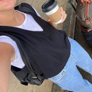 DONNI Sweater Vest Gray Size Medium